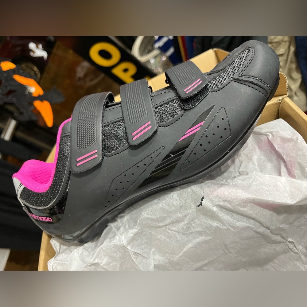 Tommaso Womens Pista 100 Elite Cycling Road Shoes Black Pink 8